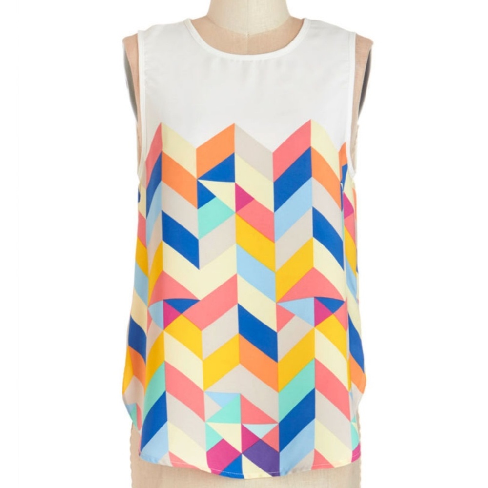 EVERLY Tessellate in the Day Top in Brights in M